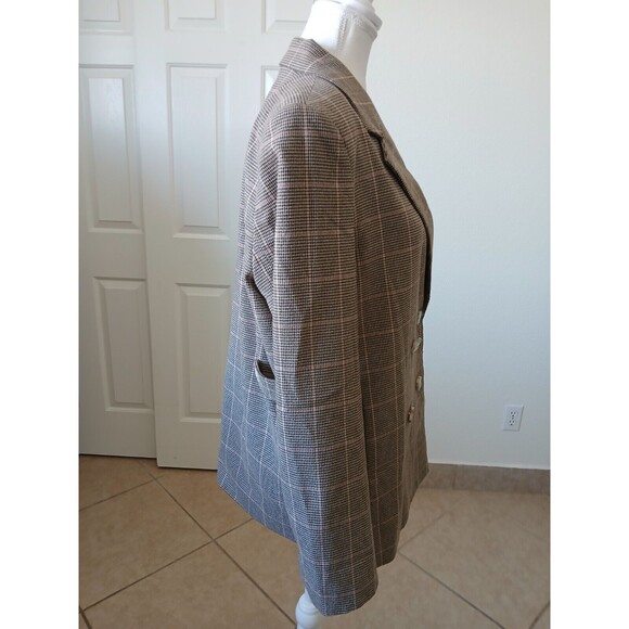 ENOR Plaid Double Breasted Women’s Blazer F - Picture 2 of 16